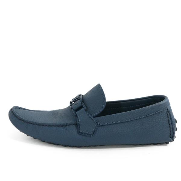 ルイヴィトン ホッケンハイムライン・ドライビングシューズ靴/8 1/2M/ブルー/LOUIS VUI...