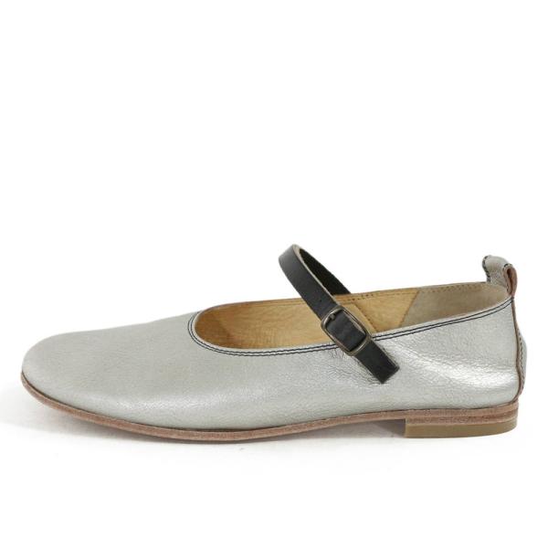 エバゴス ワンストラップシューズ靴/サイズ不明(22.5-23.0cm相当)/メタリックシルバー/e...