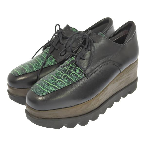 OCEANICA オセアニカ 厚底 プラットフォーム 型押しレザー シューズ 靴/4201/23.0...