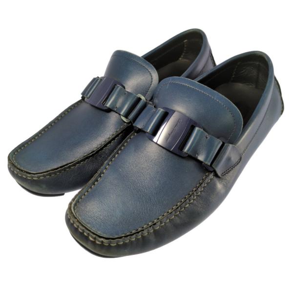 Salvatore Ferragamo サルヴァトーレフェラガモ ヴァラリボン ドライビングシューズ...