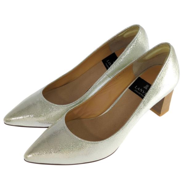 LANVIN ランバン パンプス靴/23 1/2/シルバー/翌日配送可/b250917/591062