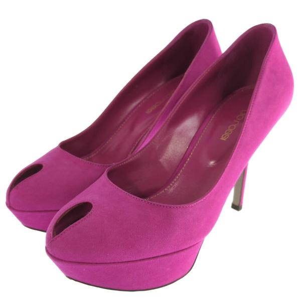 (限定値下げ) sergio rossi セルジオロッシ カッティングトゥ スエード ヒール パンプ...