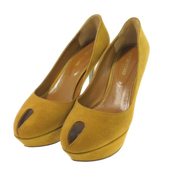 (ラスト1点) sergio rossi セルジオロッシ スエード・パンプス靴/36 1/2/ブラウ...