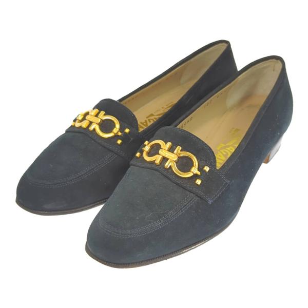 alvatore Ferragamo サルヴァトーレフェラガモ ガンチーニ・スエード・ローファー パ...