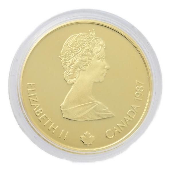 カナダ造幣局 カルガリーオリンピック1987年 14金 58.3%純金/41.7%純銀 貨幣 100...