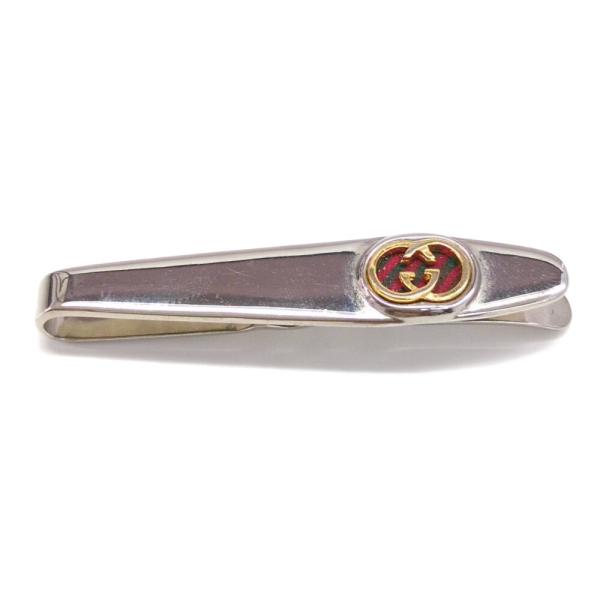 GUCCI グッチ GGロゴ ネクタイピンタイピン/合金/メッキ-7.9g/シルバー/翌日配送可/h...
