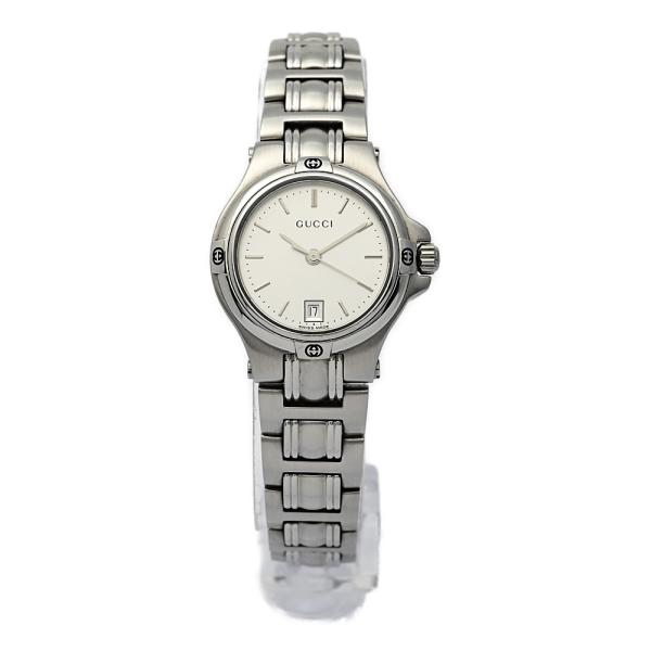 グッチ クォーツ時計/SS/stainless steal-70.2g/9040L/シルバー/GUC...