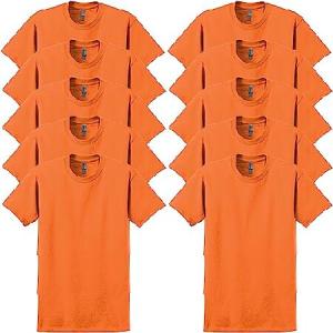 送料無料Gildan メンズ ウルトラコットン Tシャツ(10枚パック) US サイズ: Small カラー: オレンジ並行輸入｜rgt-on-line