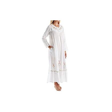 送料無料Laセラ100 %コットン長袖Long Nightgown ( 1181 a ) カラー: ...