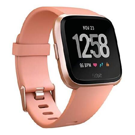 送料無料Fitbit Versa Smart Watch, Peach/Rose Gold Alum...