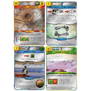 送料無料Terraforming Mars - 4 Pack Promotional Cards : Penguins, Self-Replicating, Small Asteroid, Snow Algae並行輸入｜rgt-on-line