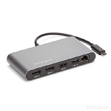 送料無料StarTech.com Thunderbolt 3 ハブ/サンダーボルト3ミニドック/デュ...