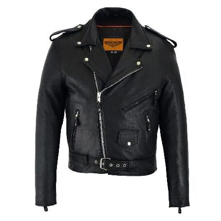 送料無料Dream Apparel Leather Motorcycle Jacket for Me...