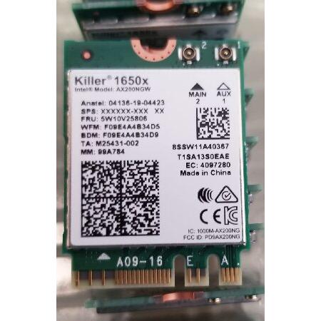 送料無料Intel Killer Wi-Fi 6 AX1650x AX200 M.2 2230 Bl...