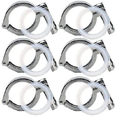 送料無料Fitvell Stainless Steel 2&quot; Tri Clamp Clover wi...