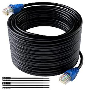 送料無料Cat5e Outdoor Ethernet Cable 350 Feet, Cat 5e Heavy Duty Internet Network LAN Cable, More Flexible Than Cat 6, Waterproof, PVC ＆ LLDP並行輸入