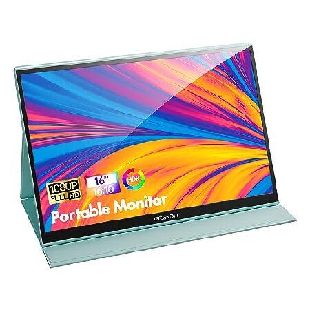 送料無料GEEKOM 16 Inch Portable Monitor, 2 USB-C Lapto...