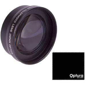 送料無料2.2X HD 16K TELEPHOTO Lens for Sigma 18-35mm f/1.8 DC HSM Art Lens for Canon EF + 1 OPTURA HD Microfiber Cloth並行輸入