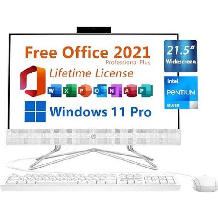送料無料HP 2023 All-in-One Desktop, 21.5&quot; FHD, Free Mi...