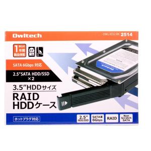 2.5インチ HDD/SSD 2台対応 3.5インチHDDサイズ RAID機能搭載