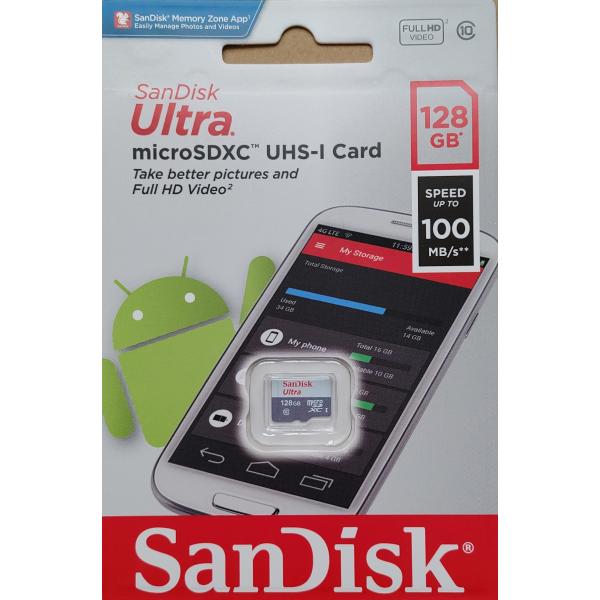 SanDisk microSDXCカード 128GB SDSQUNR-128G-GN6MN