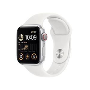 Apple Watch SE 第2世代- 40mmシルバーアルミニウムケースとホワイトスポーツバンド - レギュ