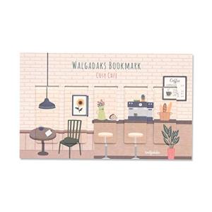 Monolikeマグネット式 しおり Cosy cafe 5個セットマグネットブックマーク