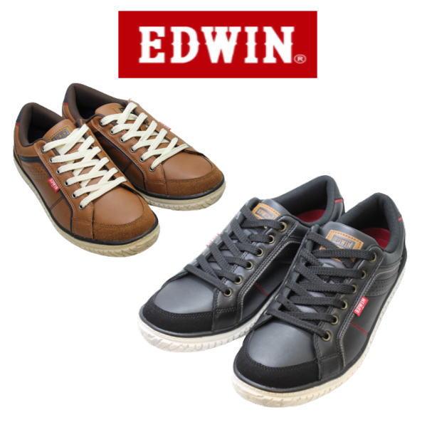 メンズ カジュアルシューズ 靴 EDWIN エドウィン スニーカーカジュアル EDW7746 黒 /...