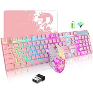 キーボードマウスコンボ、レインボーバックライト、104キー、ゲームキーボード