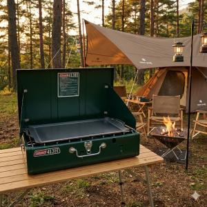 コールマン パワーハウス413H ツーバーナーコンロ 96年製 動作確認済み キャンプ バーベキュー BBQ 413H(0220345151) コールマン 413Hパワーハウス ツーバーナー 対応 鉄板 バーベキュー