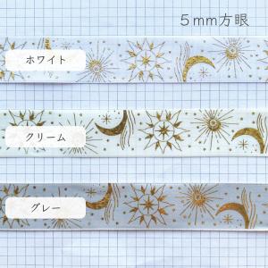 サテンリボン ゴールド天体 1m量り売り 片面...の詳細画像1