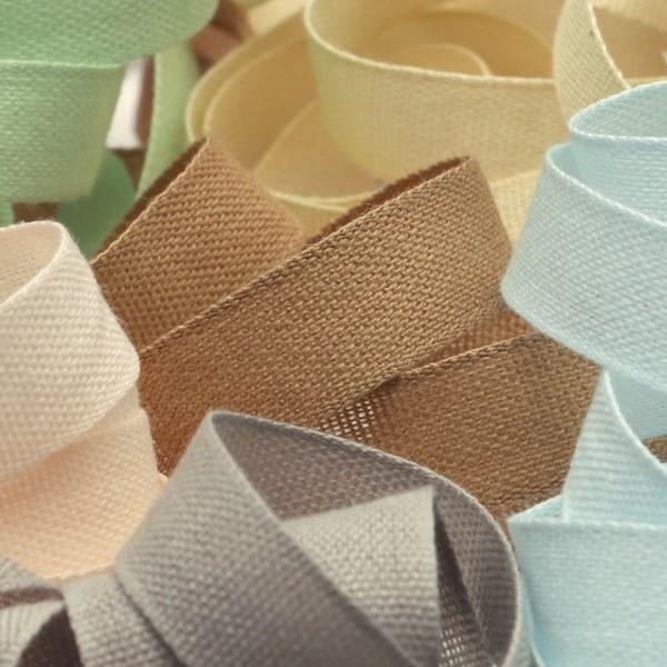 SIC オーガニックコットンタフタリボン 9mm 1メートル 服飾 手芸 SHINDO