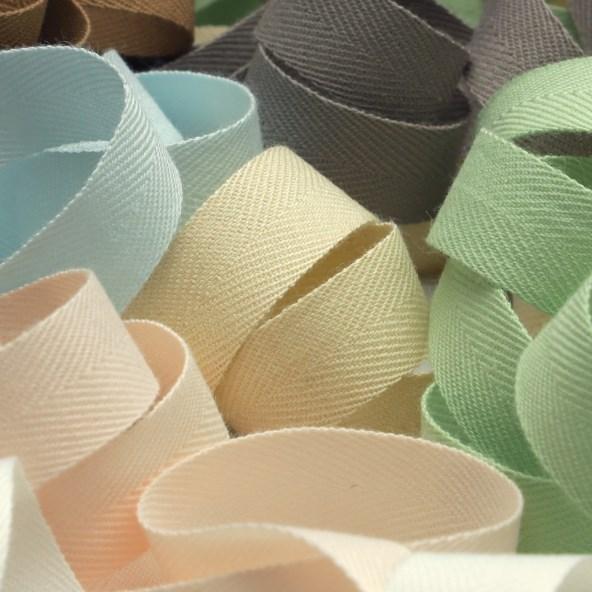 SIC オーガニックコットン杉綾リボン 9mm 1メートル 服飾 手芸 SHINDO