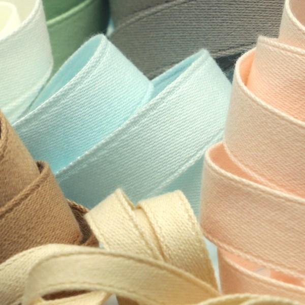 SIC オーガニックコットン両面サテンリボン 18mm 1メートル 服飾 手芸 SHINDO