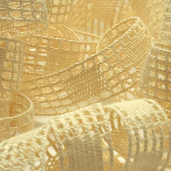 SIC オーガニックコットントーションレース 約12mm キナリ 1メートル 服飾 手芸 SHIND...