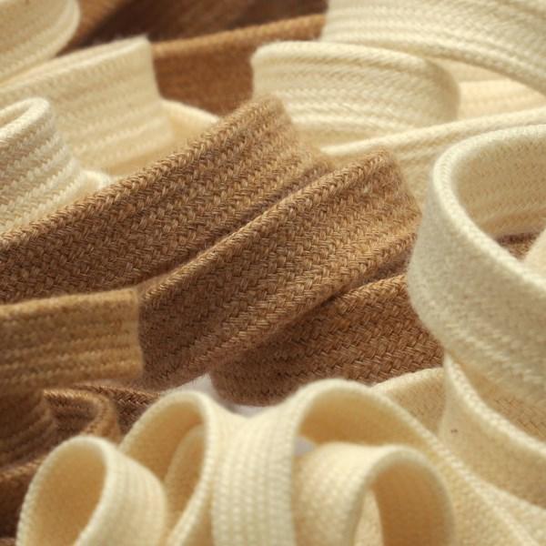 SIC オーガニックコットン平コード 約11mm 1メートル 服飾 手芸 SHINDO