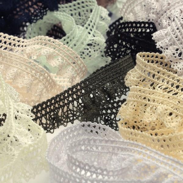 SIC ストレッチトーションレース 約13mm 30メートル巻 服飾 手芸 SHINDO