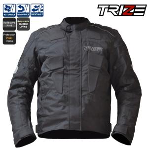 バイク ジャケット JC01 防風 防水 TRIZE ライダー バイク用 パッド内蔵 ジャンパー ジャンバー ライナー付