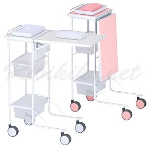 西村製作所 ネイルスツール　ネイルワゴン　フットネイル　オットマン　ジェル フット施術ラクラクネイルワゴン【日本製】の通販・卸売り | アイ