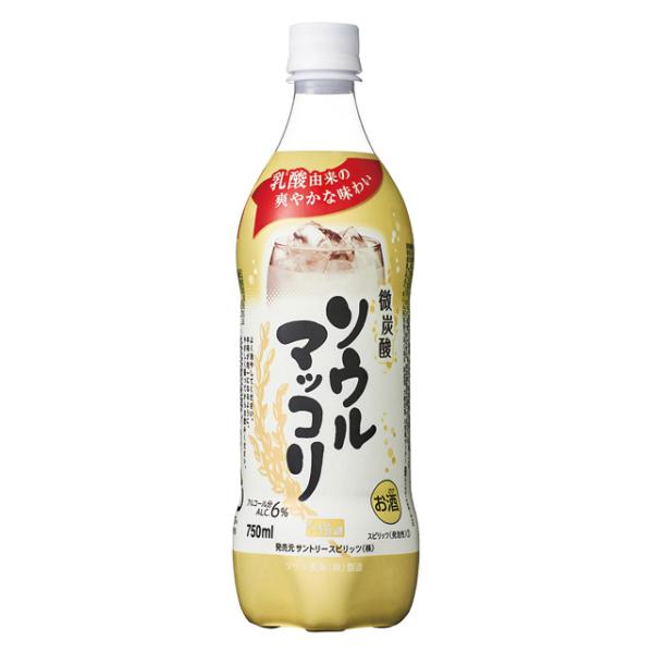 ソウルマッコリ 6度 750ml ペットボトル 箱なし 韓国 微炭酸 まっこり 乳酸発酵 サントリー