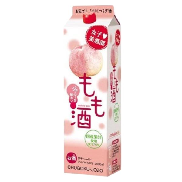 大容量 女子美酒部 もも酒 8度 2000ml 箱なし パック リキュール 2L 桃