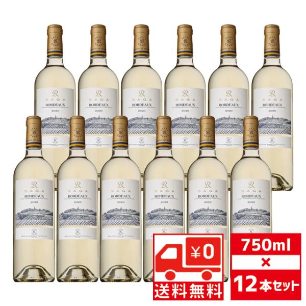 送無 セット12 サガ R ボルドー ブラン 750ml×12本 白ワイン フランス 送料無料 ドメ...
