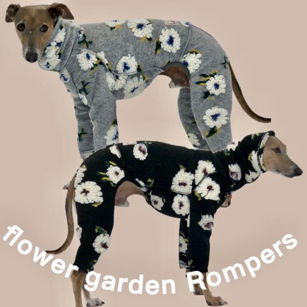 フラワーガーデンロンパース　Flower garden rompers（イタリアングレイハウンド イ...