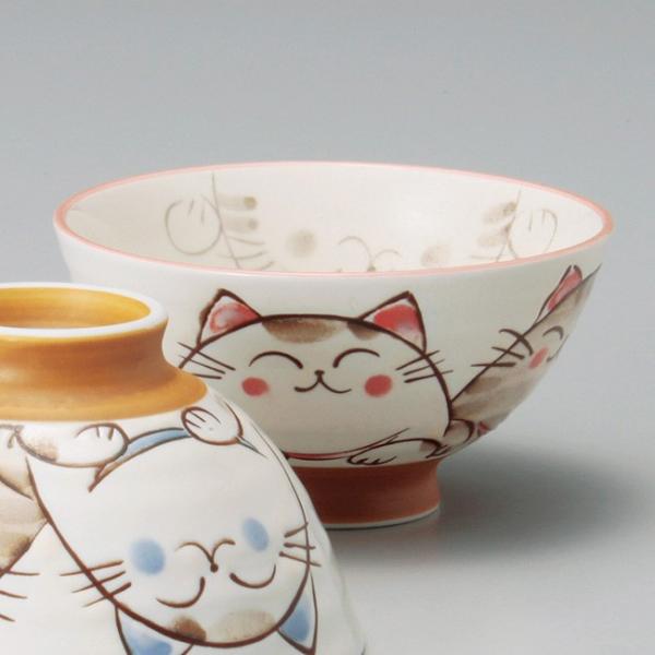 和食器 粉引 ミケ ねこ 猫 ネコ キャット ご飯茶碗 飯碗 茶碗 おうち うつわ 陶器 日本製 ら...