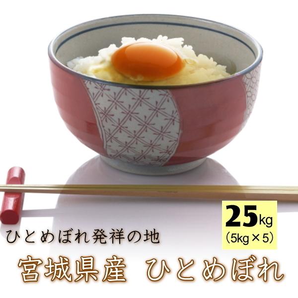 令和5年産 宮城県 登米産 ひとめぼれ 25kg (5kg×5袋)  送料無料 白米25kg/無洗米...