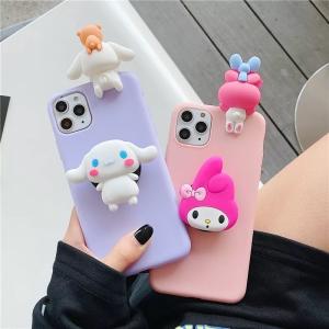 シナモンロール　マイメロディー　立体　うさぎ　フィンガーホルダー　シリコン　　iPhoneカバー　iPhoneケース　 iPhone7　iPhone8　iPhoneＸ　iPhone11