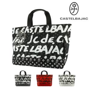 カステルバジャック ゴルフ トートバッグ 本革 メンズ ヤリス 062701 CASTELBAJAC | 横型 大きめ 軽量 モノグラム ゴルフ 旅行 馬革 牛革 レザー｜richard