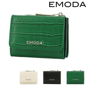 エモダ 三つ折り財布 ミニ財布 レディース EM-9808 EMODA クロコダイル型押し コインケース カードケース｜richard