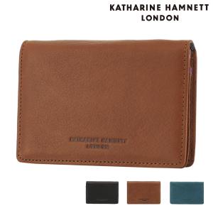 キャサリンハムネット 名刺入れ パスケース ソフト メンズ 490-57001 KATHARINE HAMNETT | カードケース 牛革 本革 レザー｜richard