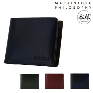 未使用 マッキントッシュロンドン ソフトレザー ハウスチェック 二つ折り財布 青 MACKINTOSH LONDON（マッキントッシュ ロンドン） 財布 「WEB限定